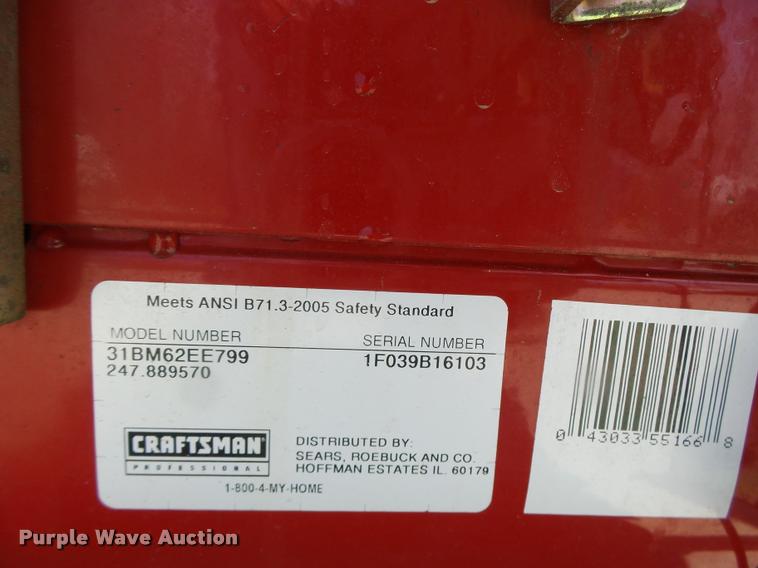 image for item DA9429 Craftsman snow blower