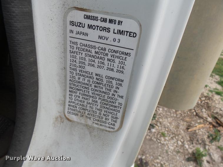 image for item DE9559 2004 Chevrolet W4500 box truck