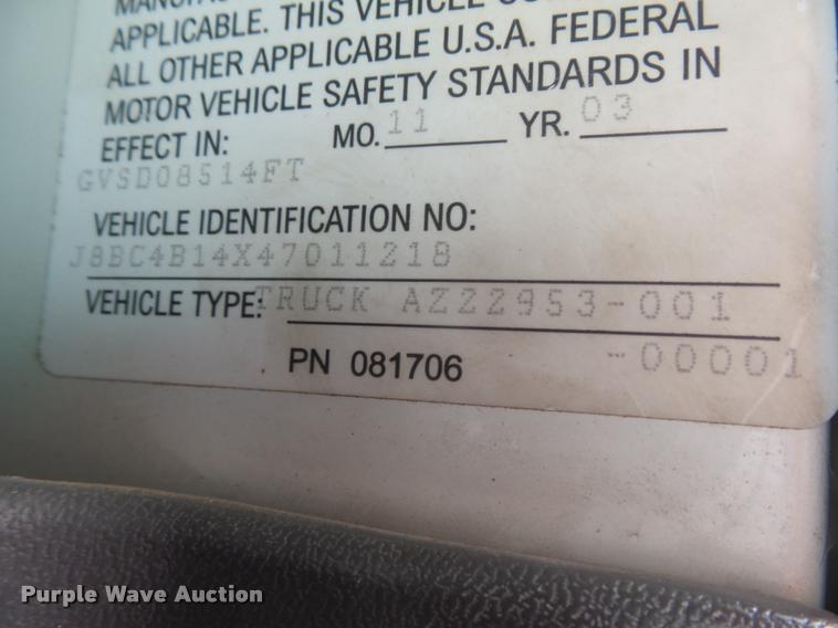 image for item DE9559 2004 Chevrolet W4500 box truck