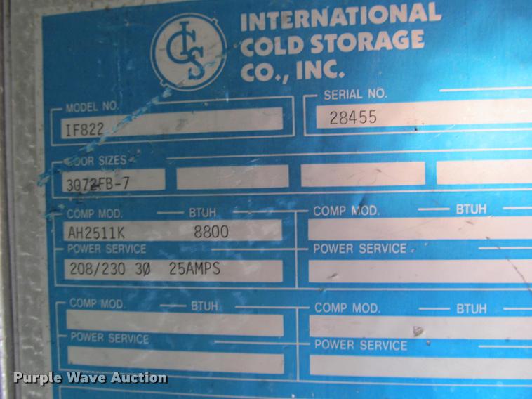 image for item DT9593 International IF822 Cold Storage walk-in freezer