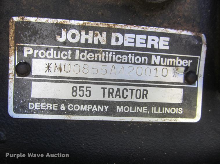 image for item DT9612 1987 John Deere 855 lawn tractor