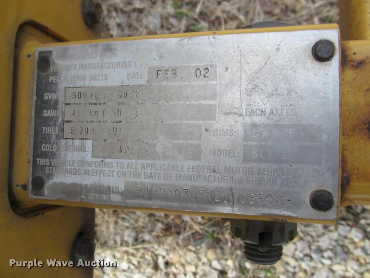 image for item DT9614 2002 Vermeer SC252 stump grinder