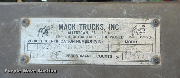 image for item AG9014 1984 Mack RL685LS ready mix truck
