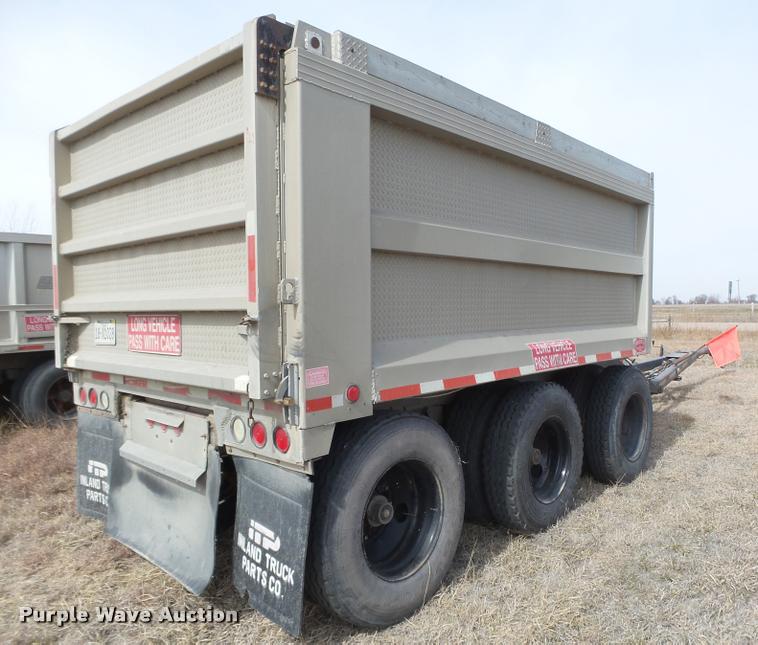 image for item DA0595 1994 Cornhusker 800 end dump pup trailer