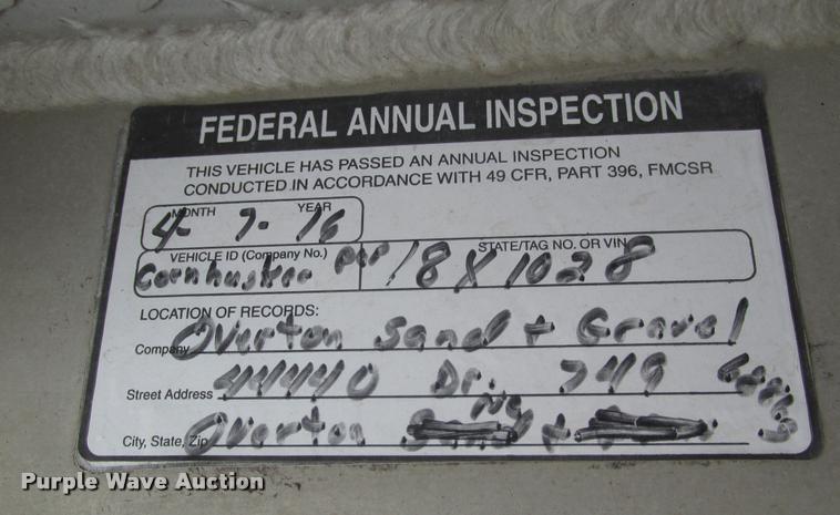 image for item DA0595 1994 Cornhusker 800 end dump pup trailer