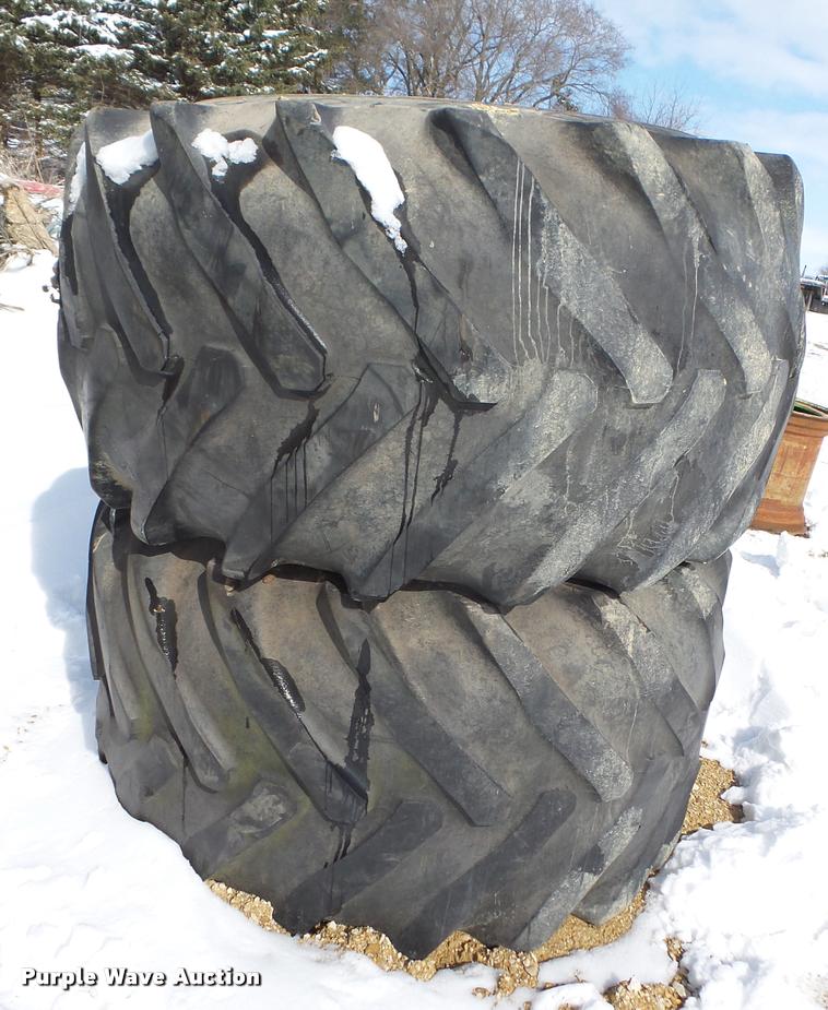 image for item DA1752 (2) Goodyear 67 x 34.00-25NHS tires