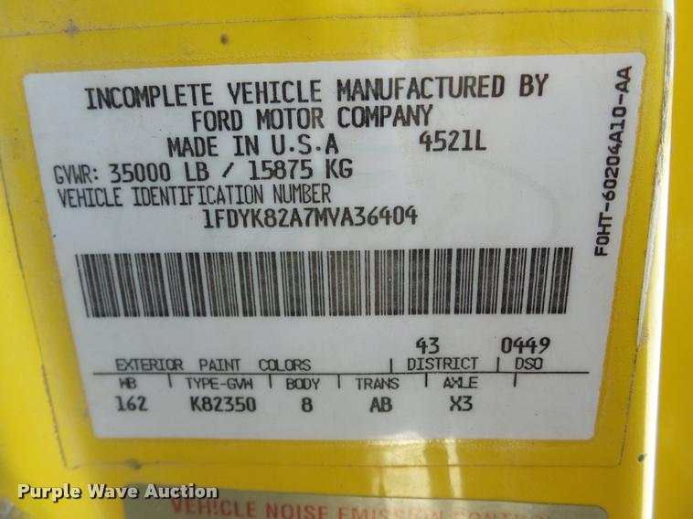 image for item DA1763 1991 Ford L8000 dump truck