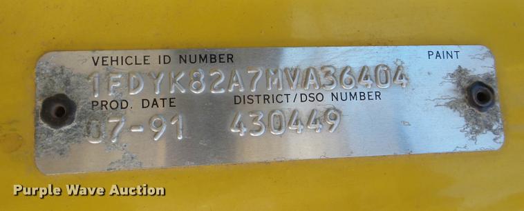 image for item DA1763 1991 Ford L8000 dump truck