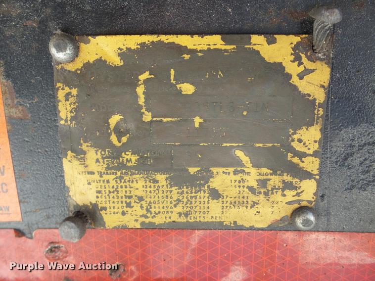 image for item DA1766 1965 Hyster R35T63-TIN lowboy equipment trailer