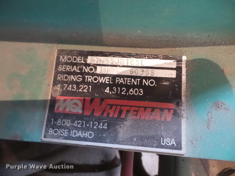 image for item DB0648 1998 Whiteman STH55TDTCSL power trowel