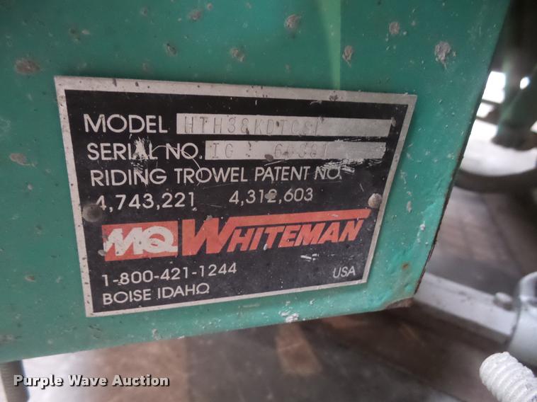 image for item DB0649 1999 Whiteman HTH38KDTCSL power trowel