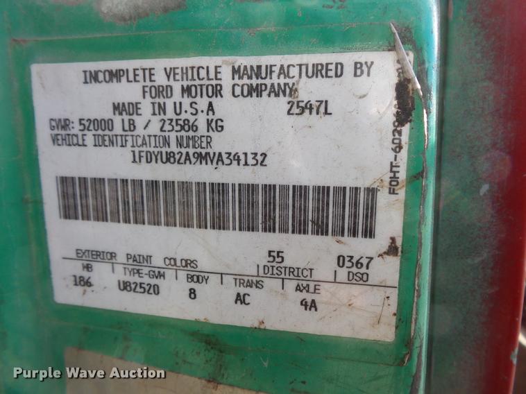 image for item DB1502 1991 Ford LT8000 dump truck