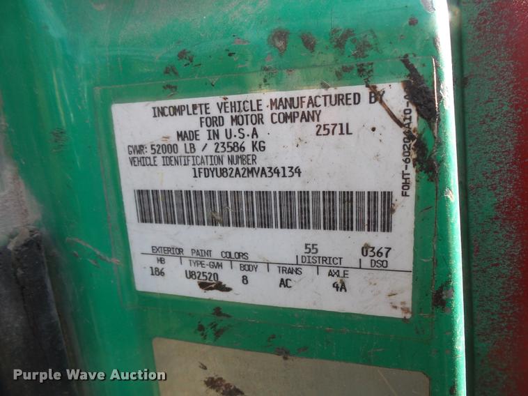 image for item DB1503 1991 Ford LT8000 dump truck