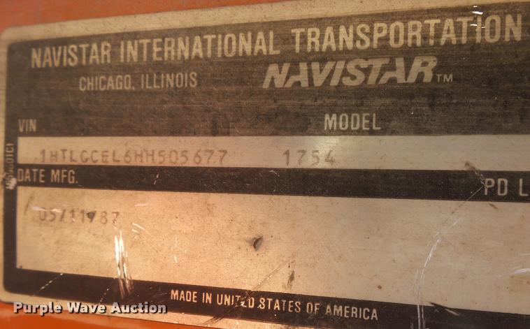 image for item DB1505 1987 International S1700 dump truck