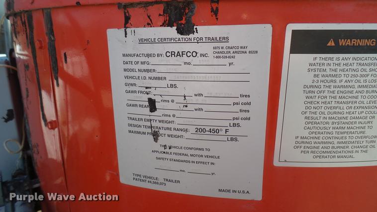 image for item DQ9912 1999 Crafco SS60 melter/applicator