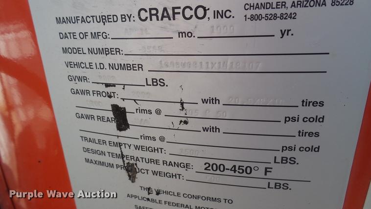 image for item DQ9912 1999 Crafco SS60 melter/applicator