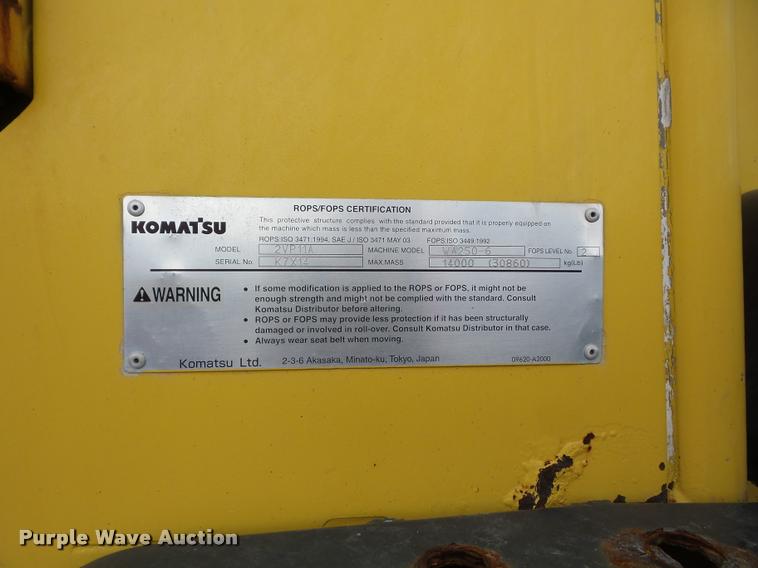 image for item J8658 Komatsu WA250-6 wheel loader