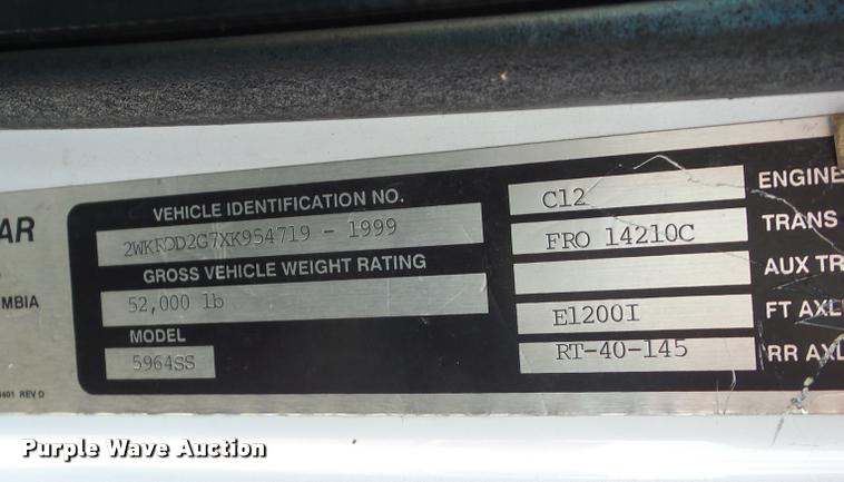 image for item K1263 1999 Western Star 5964SS dump truck