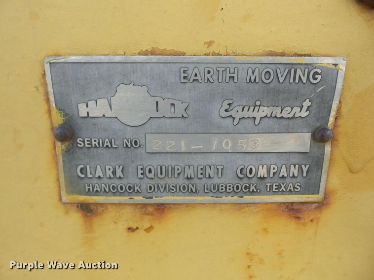 image for item K6486 Hancock 192 elevating scraper