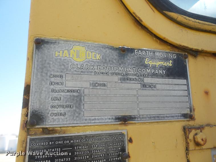 image for item K6486 Hancock 192 elevating scraper