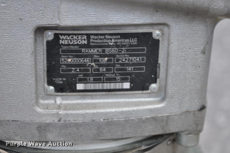 image for item L5163 Wacker Neuson BS60-2i plate compactor