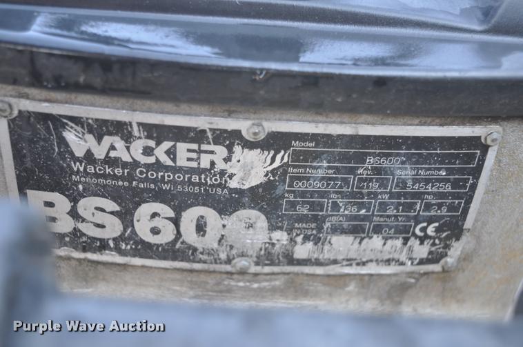 image for item L5173 Wacker BS600 plate compactor