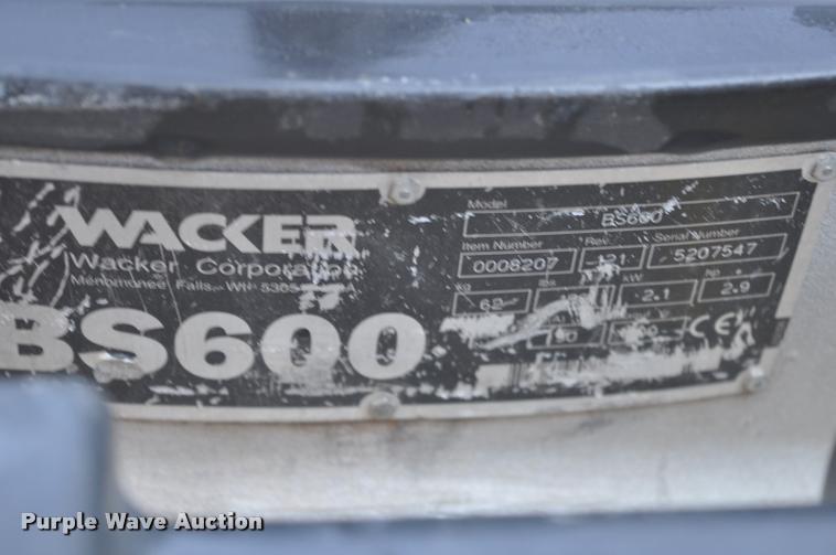 image for item L5179 Wacker BS600 plate compactor