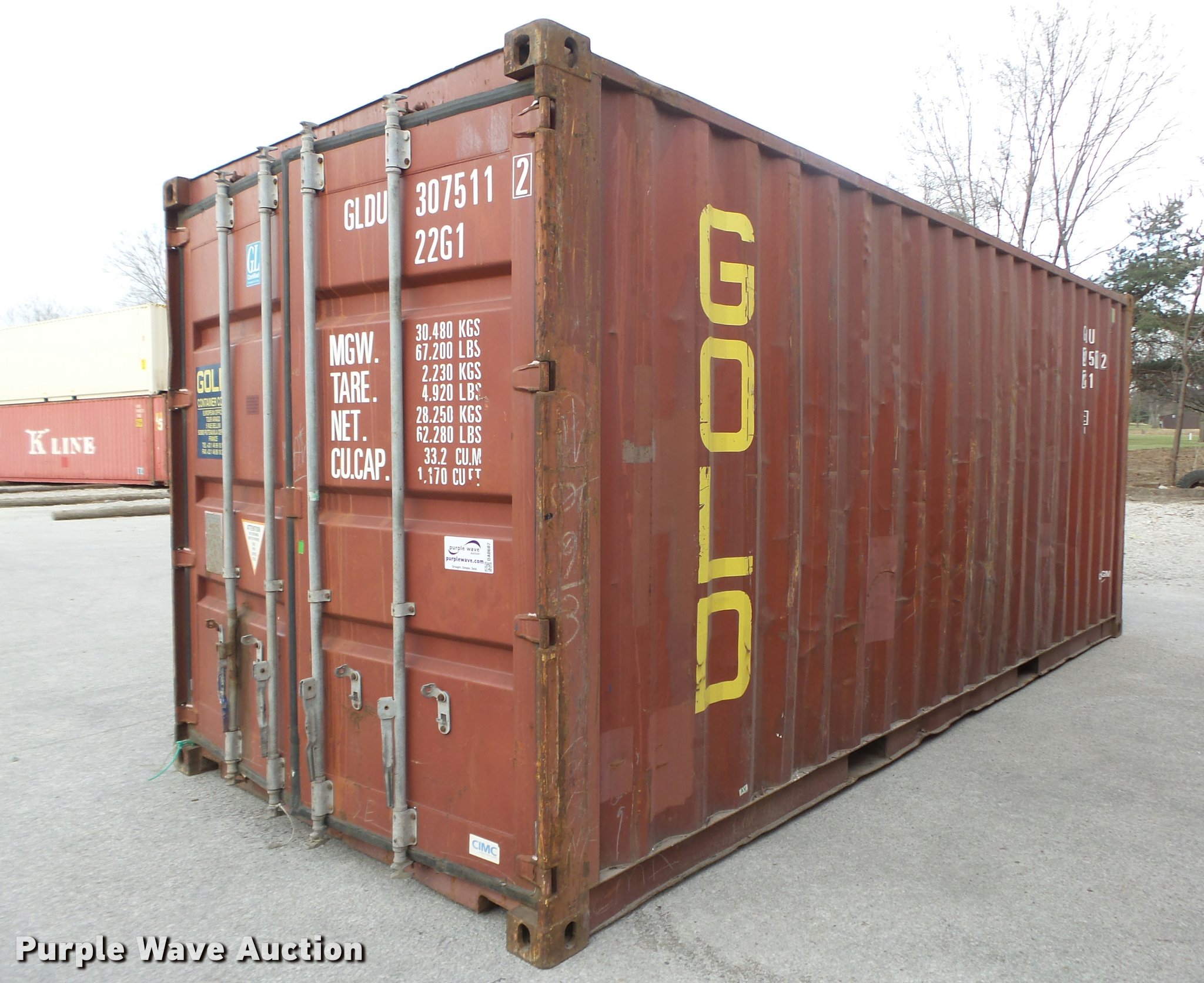 2004 Gold container in Fremont, NE Item DA0607 sold Purple Wave