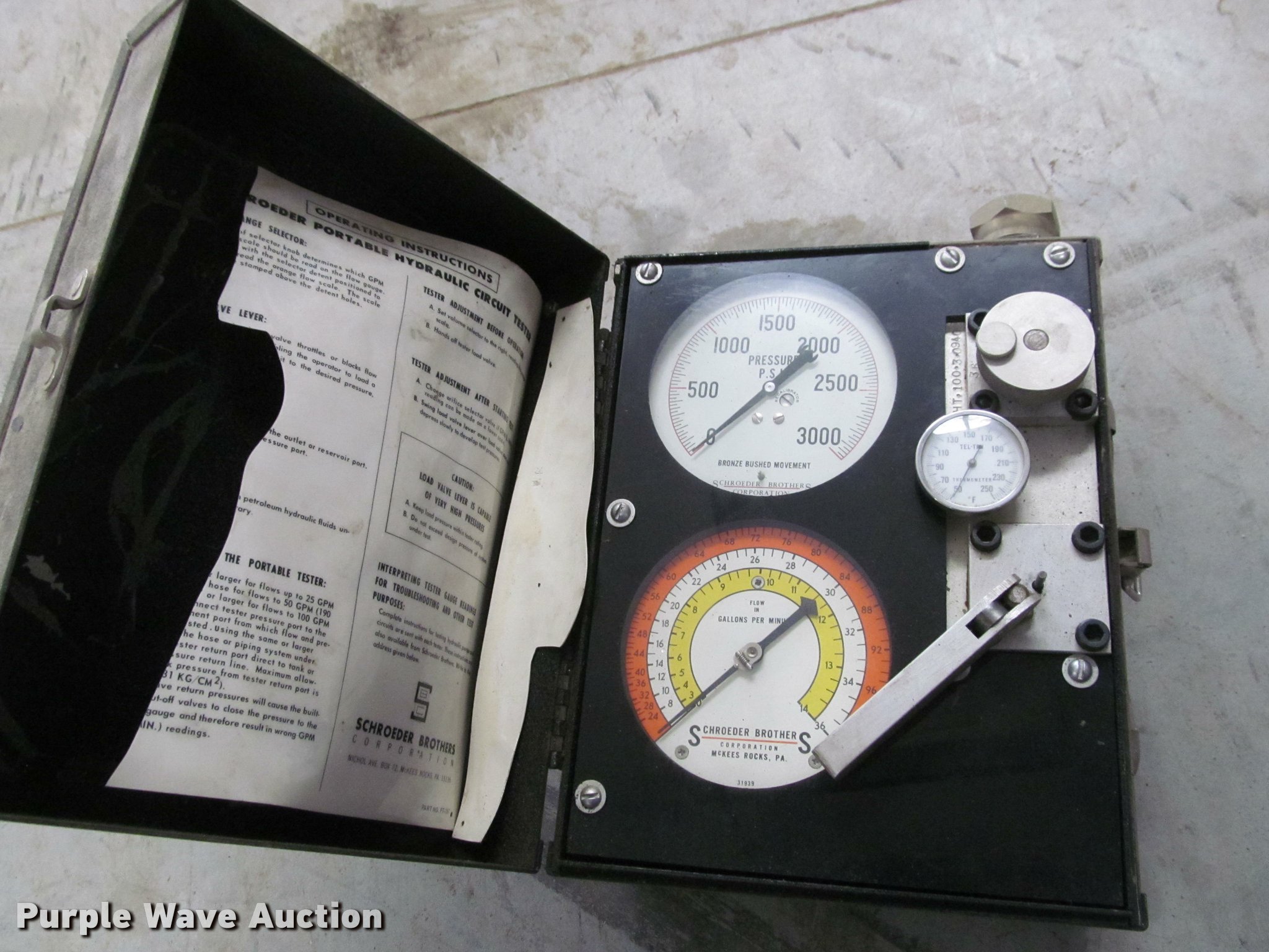 Schroeder Brothers hydraulic circuit tester in Leavenworth, KS Item