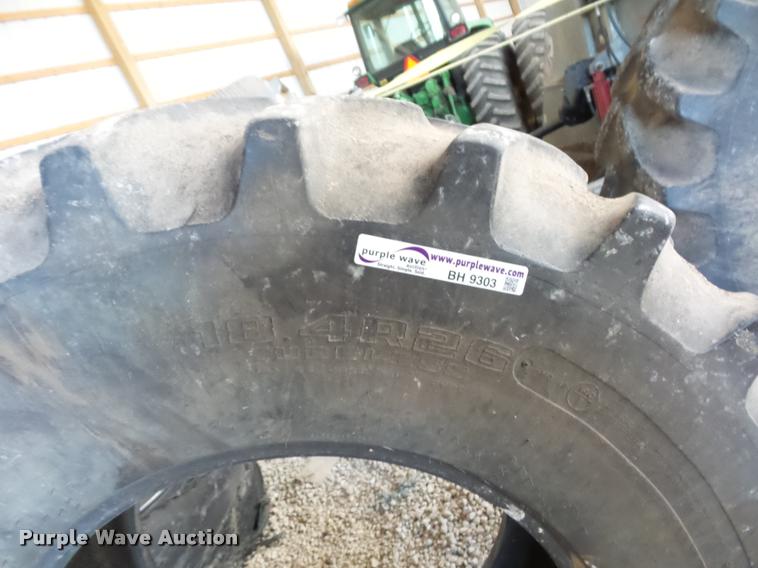 image for item BH9303 (2) Goodyear 18.4R26 tires