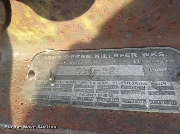 image for item DA6001 John Deere 935-02 land planer