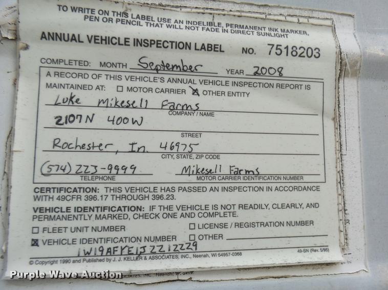 image for item DA6003 1988 Wilson double hopper grain trailer