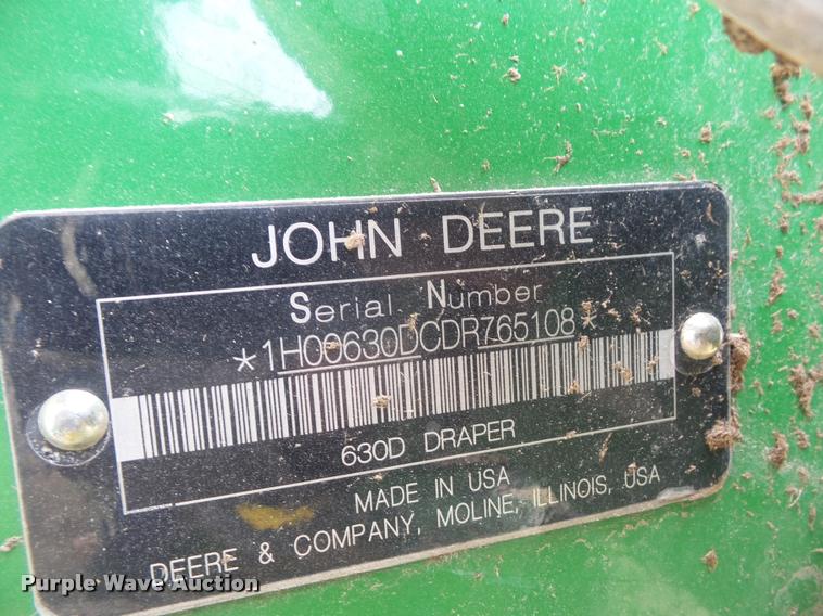 image for item DB0579 2014 John Deere 630D Hydrafloat draper head