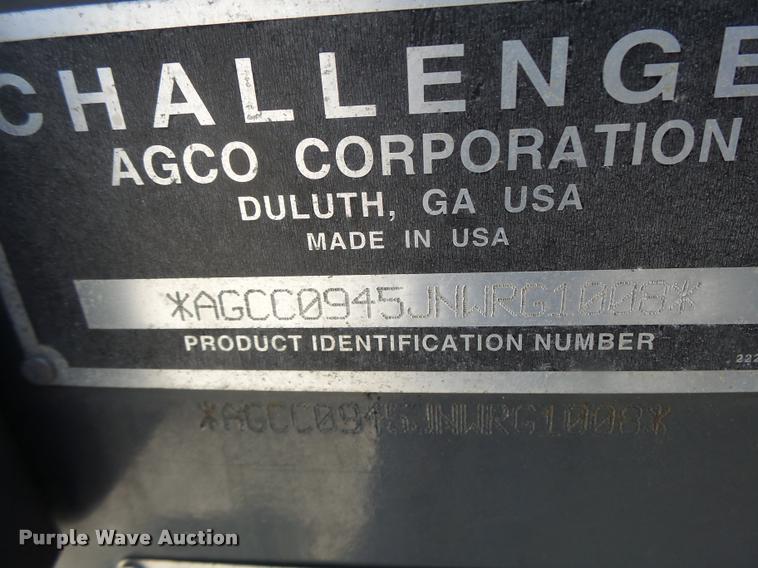 image for item DB1295 2011 Challenger MT945C 4WD tractor