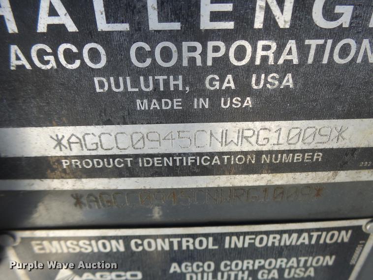 image for item DB1296 2011 Challenger MT945C 4WD tractor