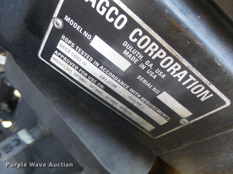 image for item DB1296 2011 Challenger MT945C 4WD tractor