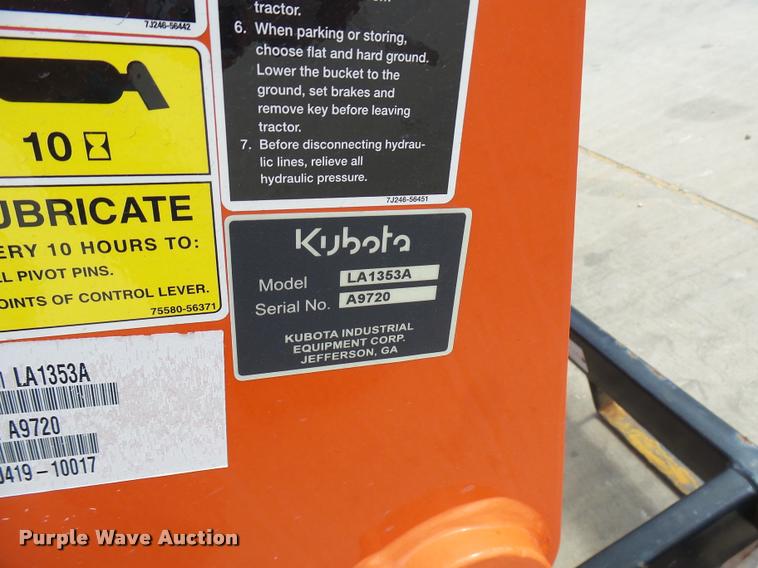 image for item DB2468 Kubota LA1353 front end loader