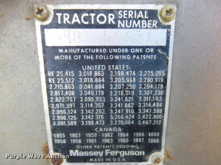 image for item DE9551 Massey-Ferguson 1085 tractor