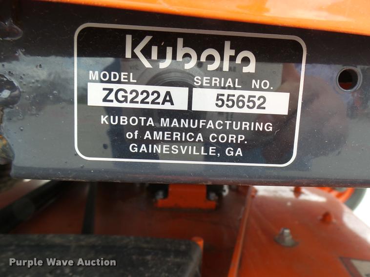 image for item DG9653 Kubota ZG222 ZTR lawn mower