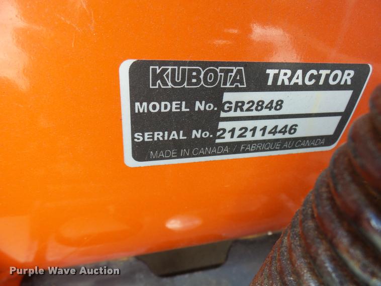 image for item DG9654 Kubota GR2120 garden tractor