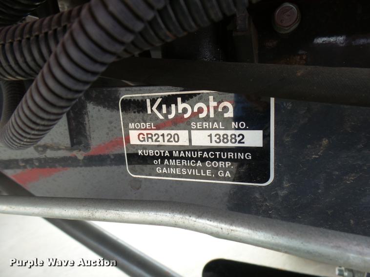 image for item DG9654 Kubota GR2120 garden tractor