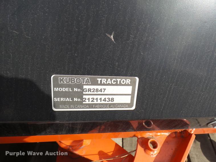 image for item DG9654 Kubota GR2120 garden tractor