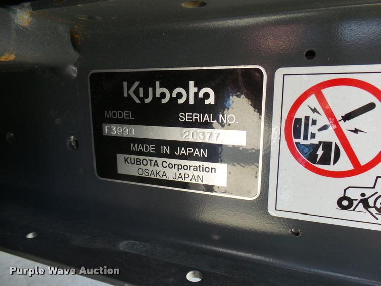 image for item DG9657 Kubota F3990 lawn mower