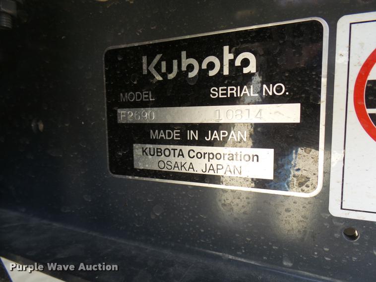 image for item DG9658 Kubota F2690 lawn mower