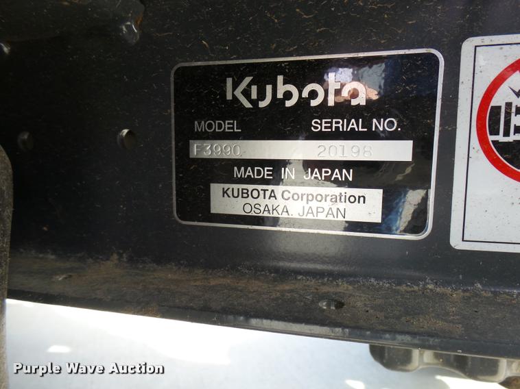 image for item DG9659 Kubota F3990 lawn mower