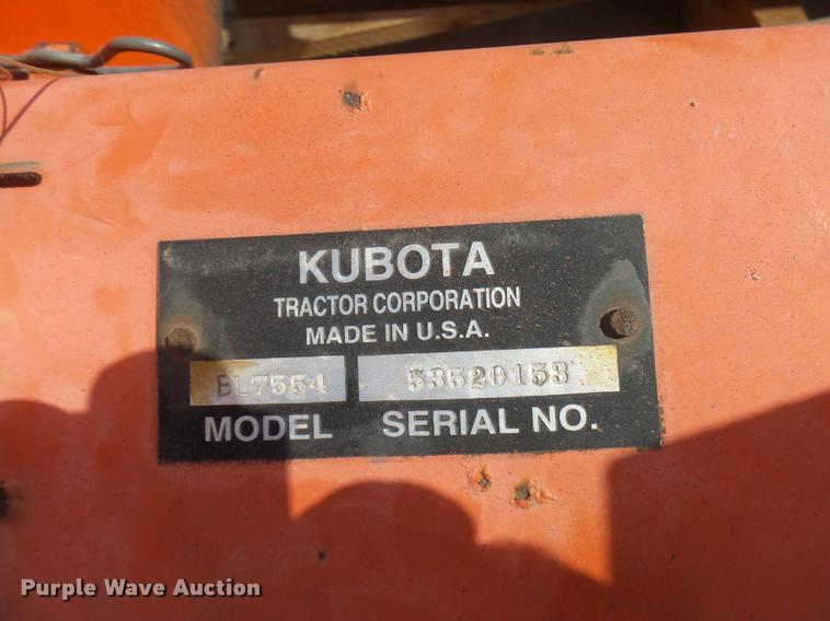 image for item DG9663 Kubota BL7554 box scraper