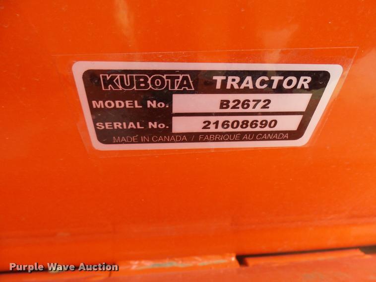 image for item DG9668 Kubota B2672 skid steer blade