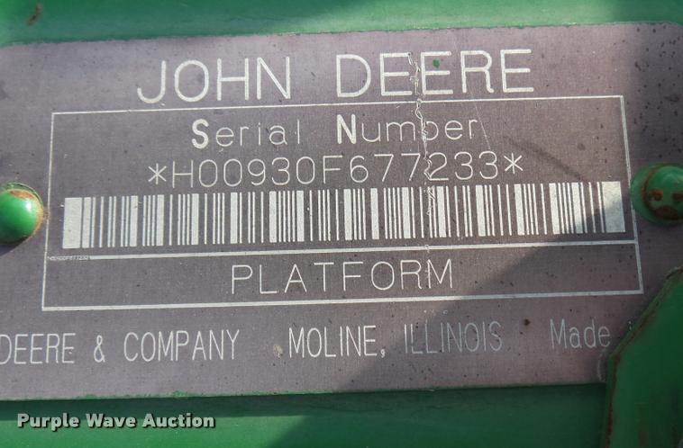 image for item DG9739 1998 John Deere 930 flex head