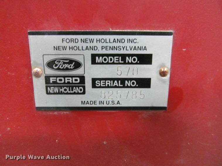 image for item DT9526 1989 New Holland 570 square baler