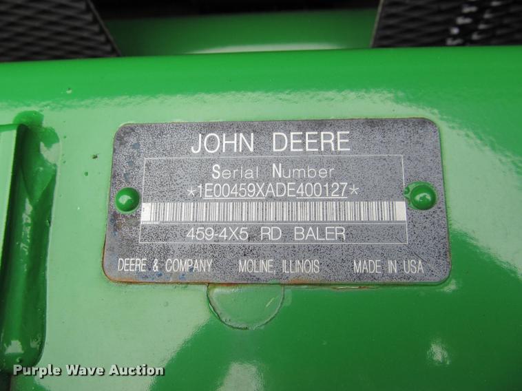image for item DT9529 2014 John Deere 459 Mega Wide Plus round baler